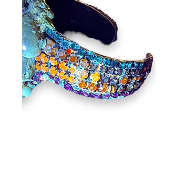 Wendy Gell Wristie Creepy Haunted Doll Face Crystal Cuff Bracelet Vintage - Picture 2 of 14